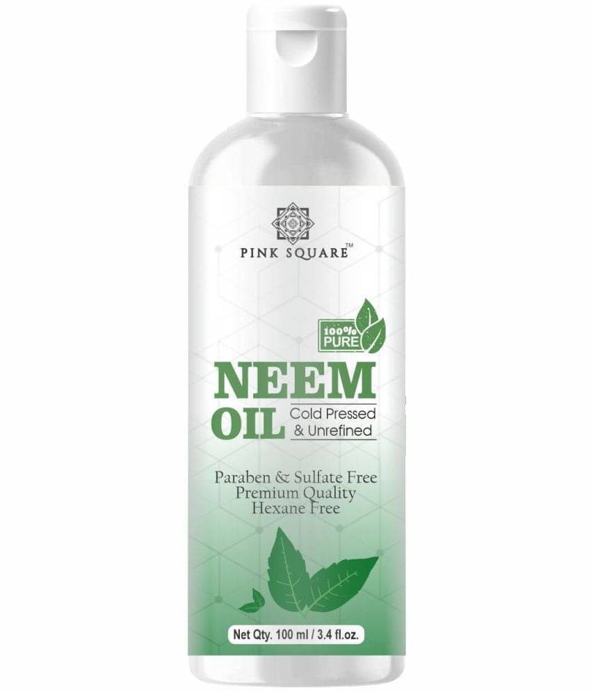 pink square 100% Cold Pressed Pure Neem Oil For Hair Growth 100 mL pink square 100% Cold Pressed Pure Neem Oil For Hair Growth 100 mL