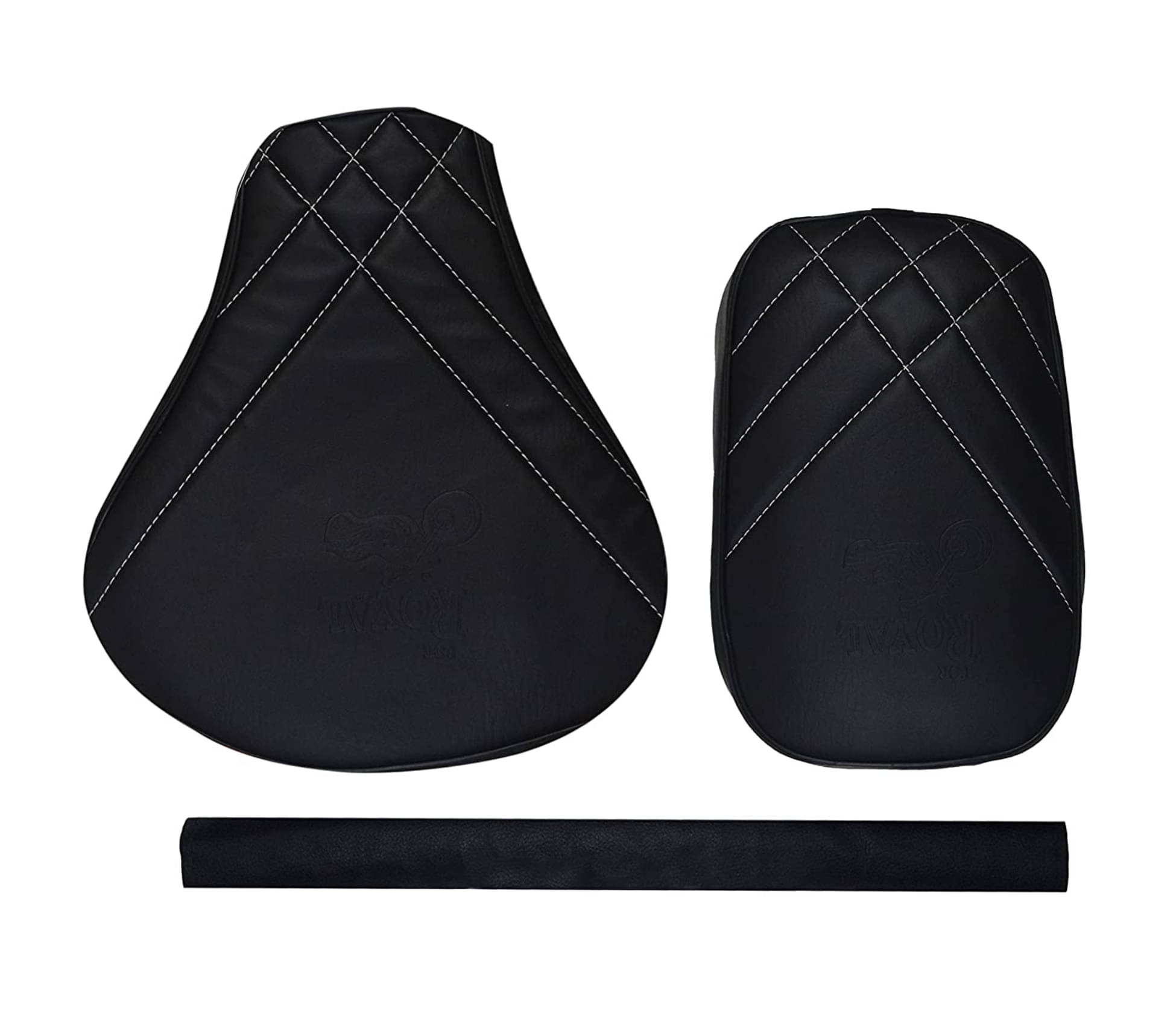     			Classic  Seat Cover With Back Rest Foam Combo Black For Royal Enfield Classic , Classic Chrome
