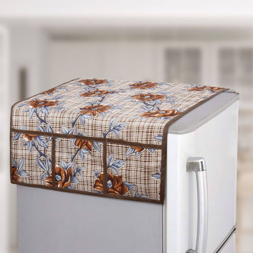     			E-Retailer Single Polyester Brown Fridge Top Cover