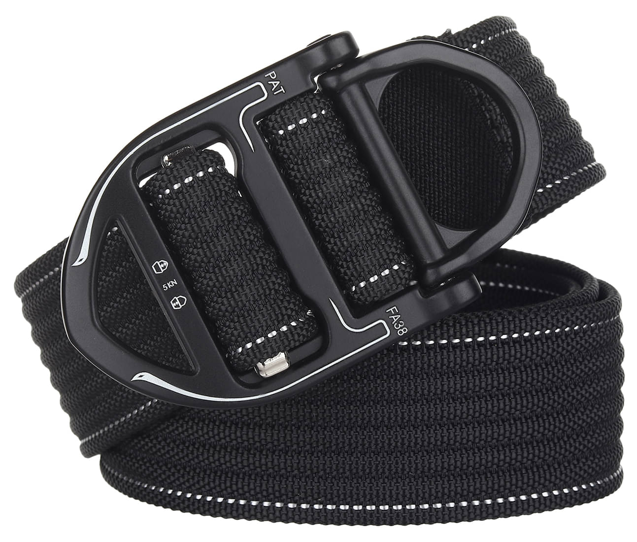     			SUNSHOPPIG Black Nylon Casual Belt Pack of 1