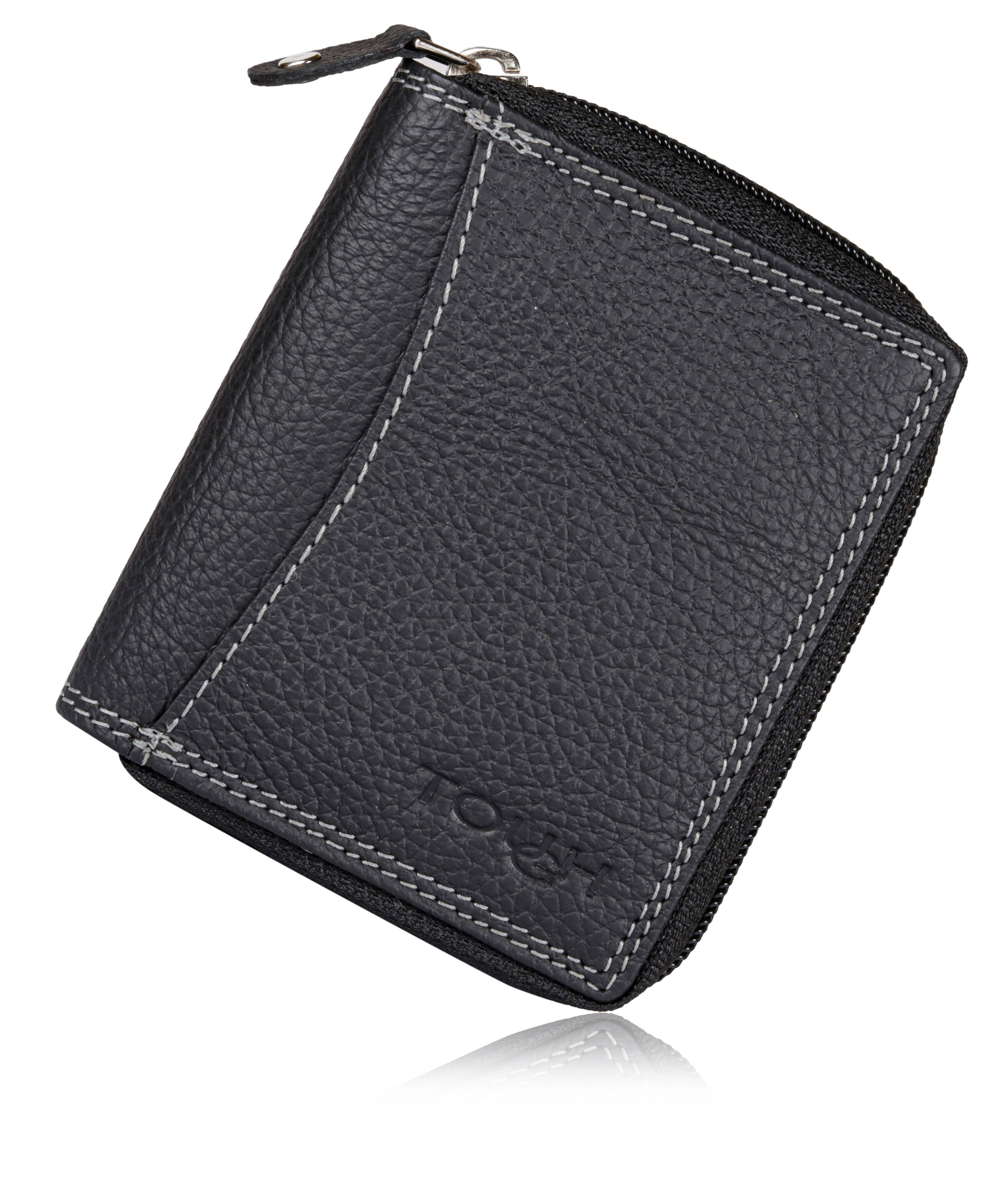     			Tough Black Pure Leather Card Holder Wallet