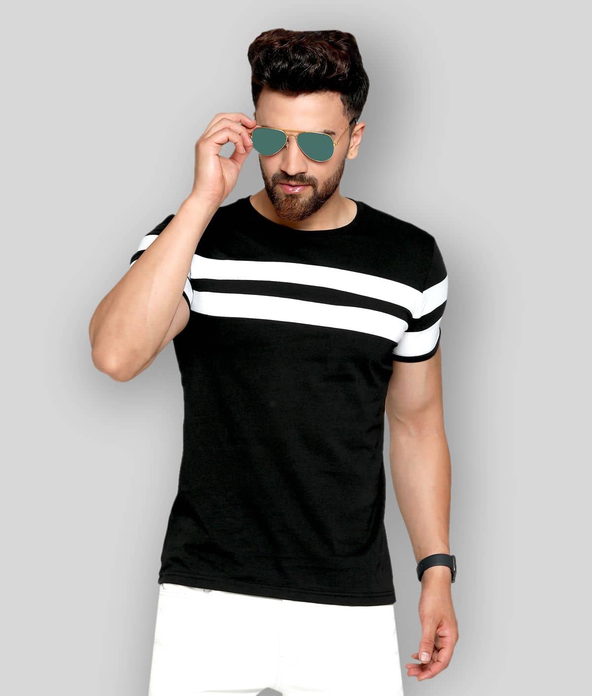 AUSK Pack of 1 Cotton Regular Fit Men's T-Shirt ( Multicolor )