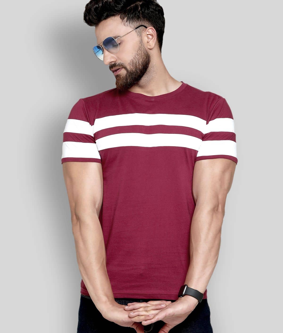 AUSK Pack of 1 Cotton Regular Fit Men's T-Shirt ( Multicolor )