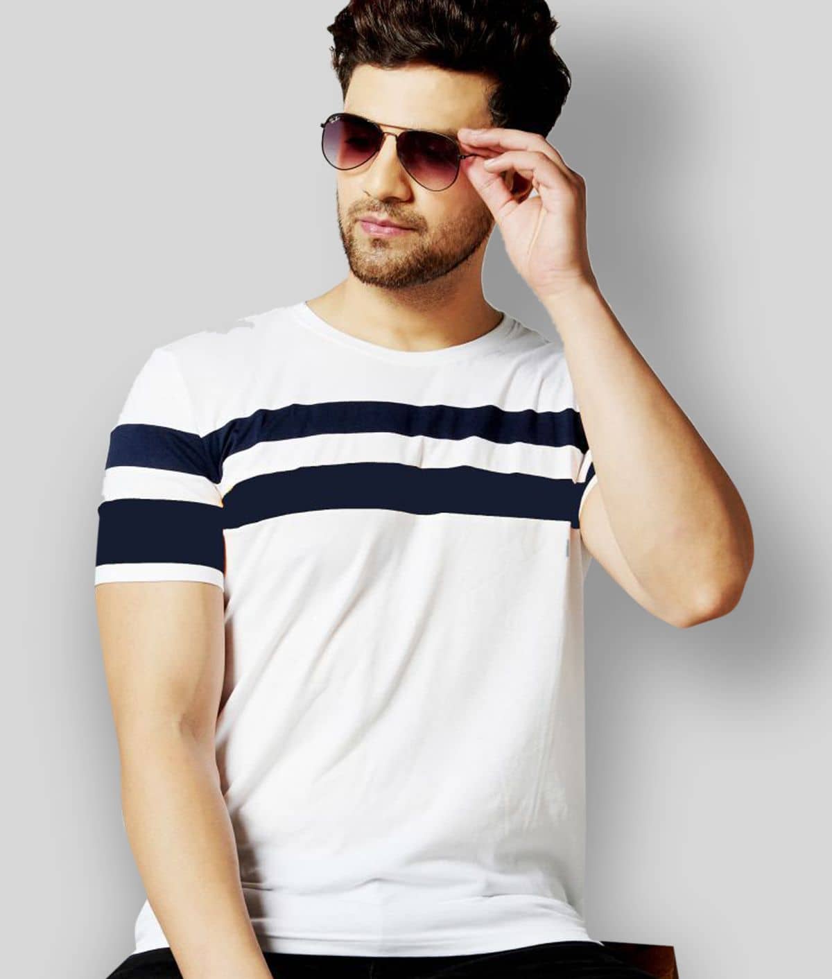 AUSK Pack of 1 Cotton Blend Regular Fit Men's T-Shirt ( Multicolor )