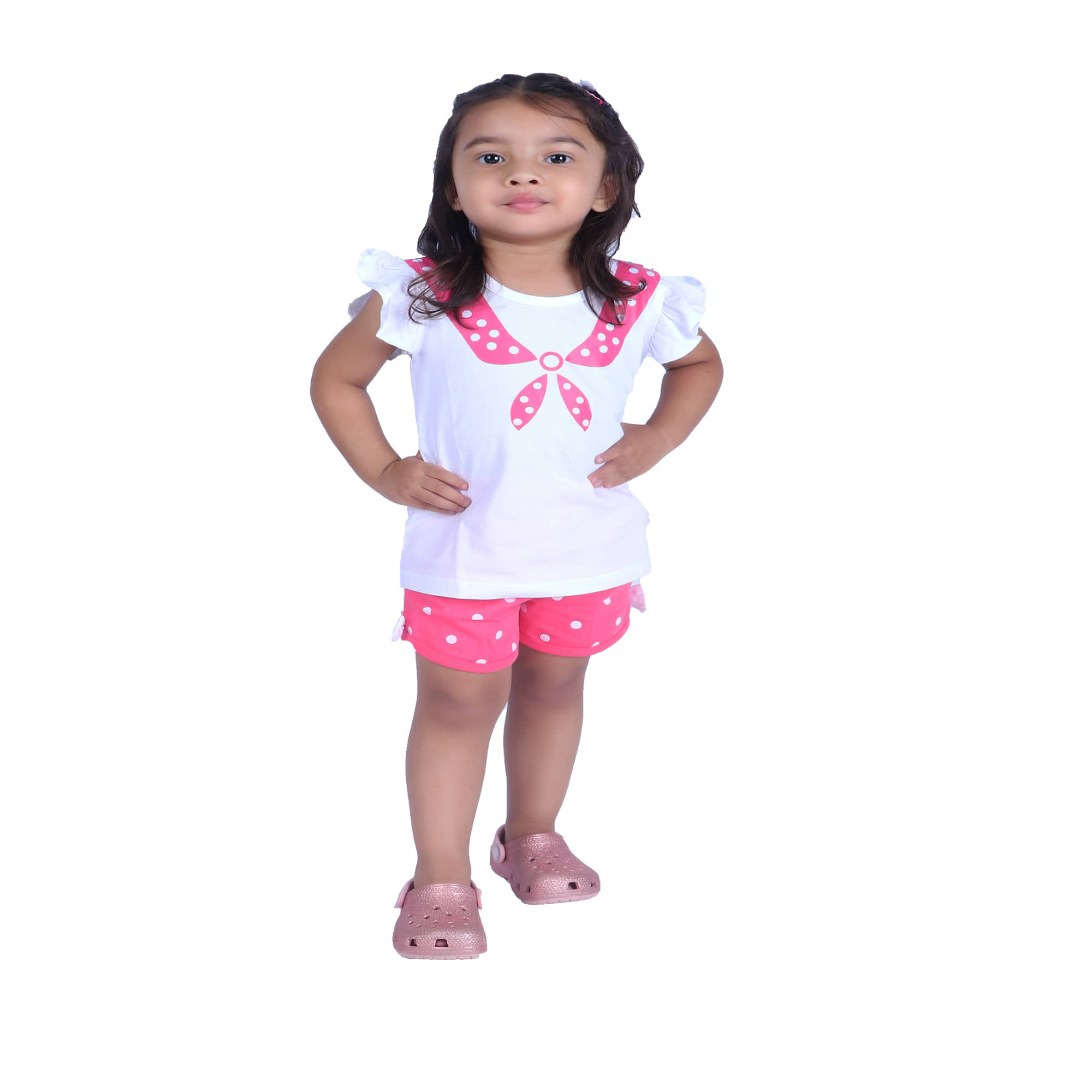 CATCUB Girls 100% Cotton Top With ( White )