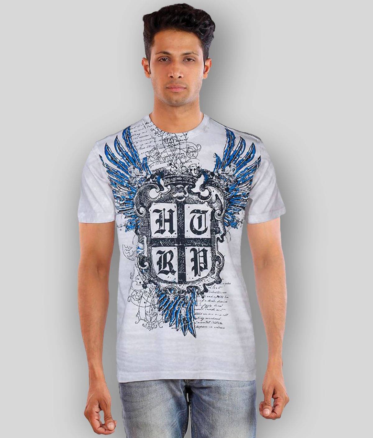     			Huetrap Pack of 1 Cotton Regular Fit Men's T-Shirt ( White )