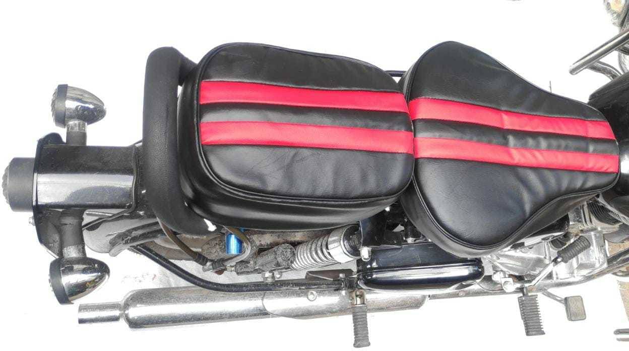     			KOHLI BULLET ACCESSORIES Seat Cover Fancy Black & Red For Classic , Classic 350cc , Classic 500cc , Classic Desert Storm ( Bike seat Cover )