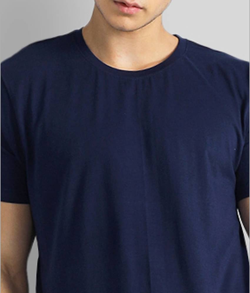 Paul Street Pack of 1 Cotton Blend Slim Fit Men's T-Shirt ( Navy Blue )