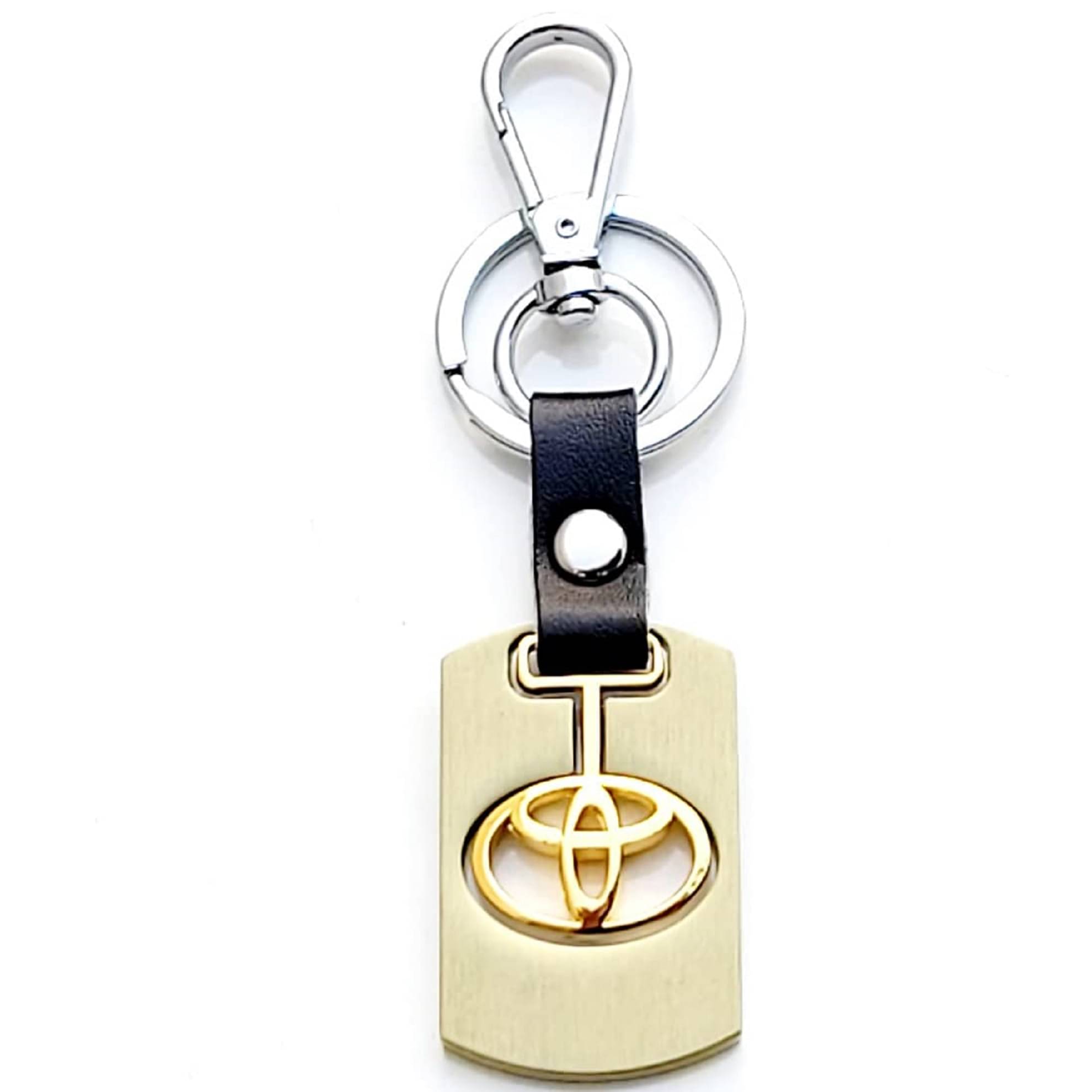     			RAVARIYA GRAPHICS PREMIUM LEATHER AND STEEL KEYCHAINS & KEYRINGS FOR TOYOTA CARS