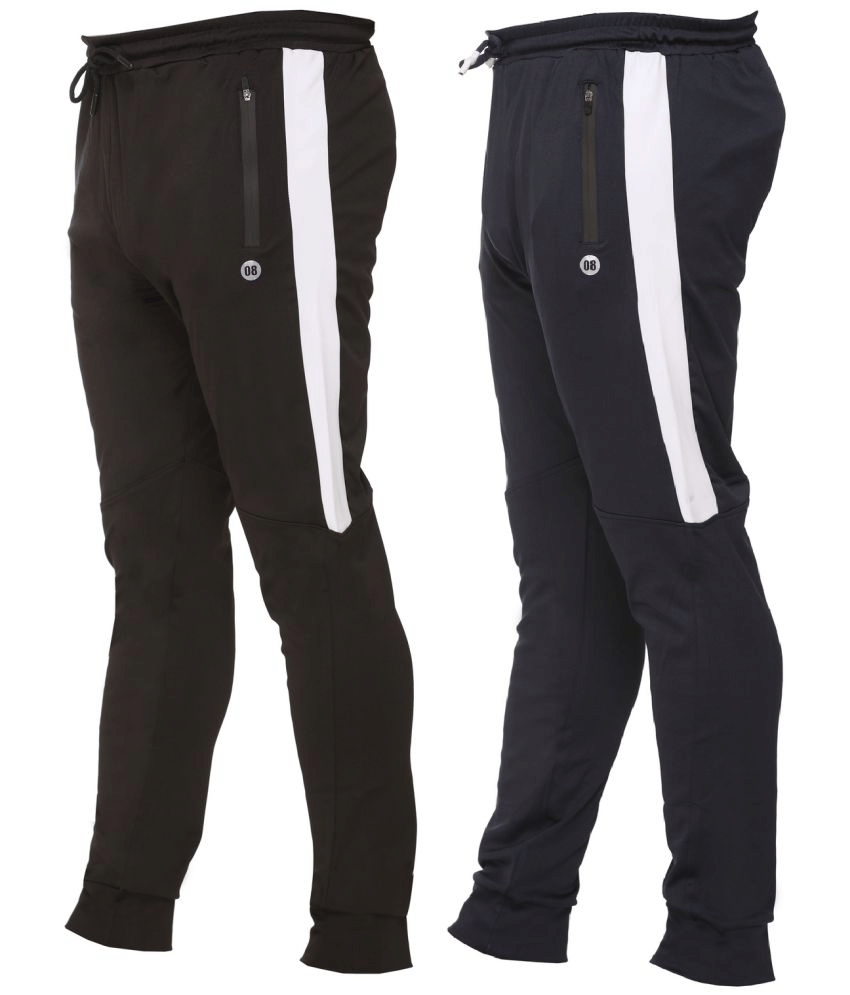TEAM8 Mens Sports Wear Track Pant in Navy-White Color Both Side Zip Pocket - Track Pants | Buy online on ZillyBuy
