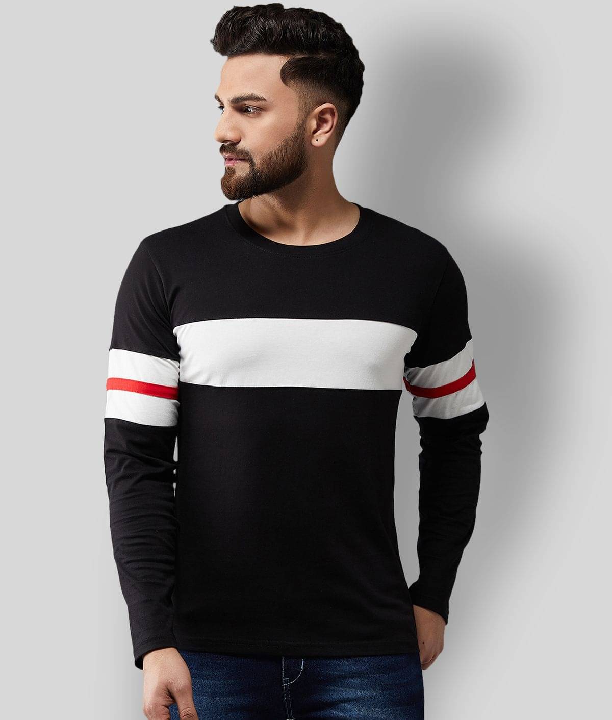     			The Dry State - Black Cotton Regular Fit Men's T-Shirt ( Pack of 1 )