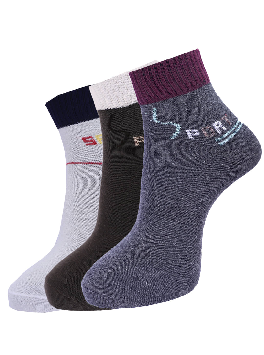 Dollar Cotton Ankle Length Socks Pack of 3 - Socks | Buy online on ZillyBuy