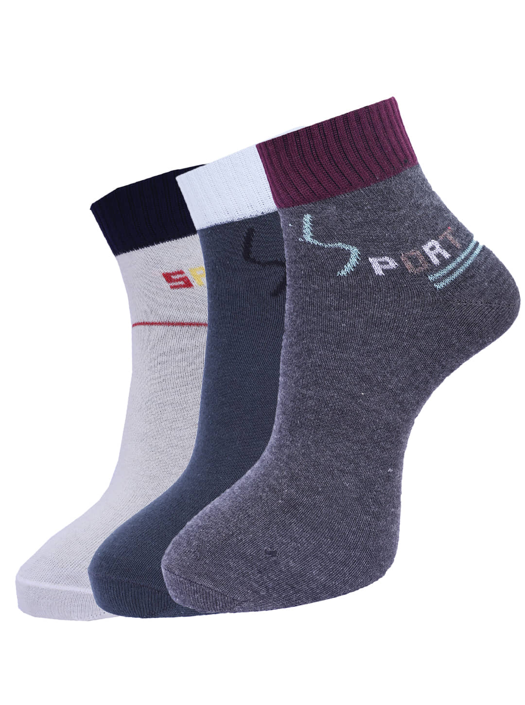 Dollar Cotton Ankle Length Socks Pack of 3 - Socks | Buy online on ZillyBuy