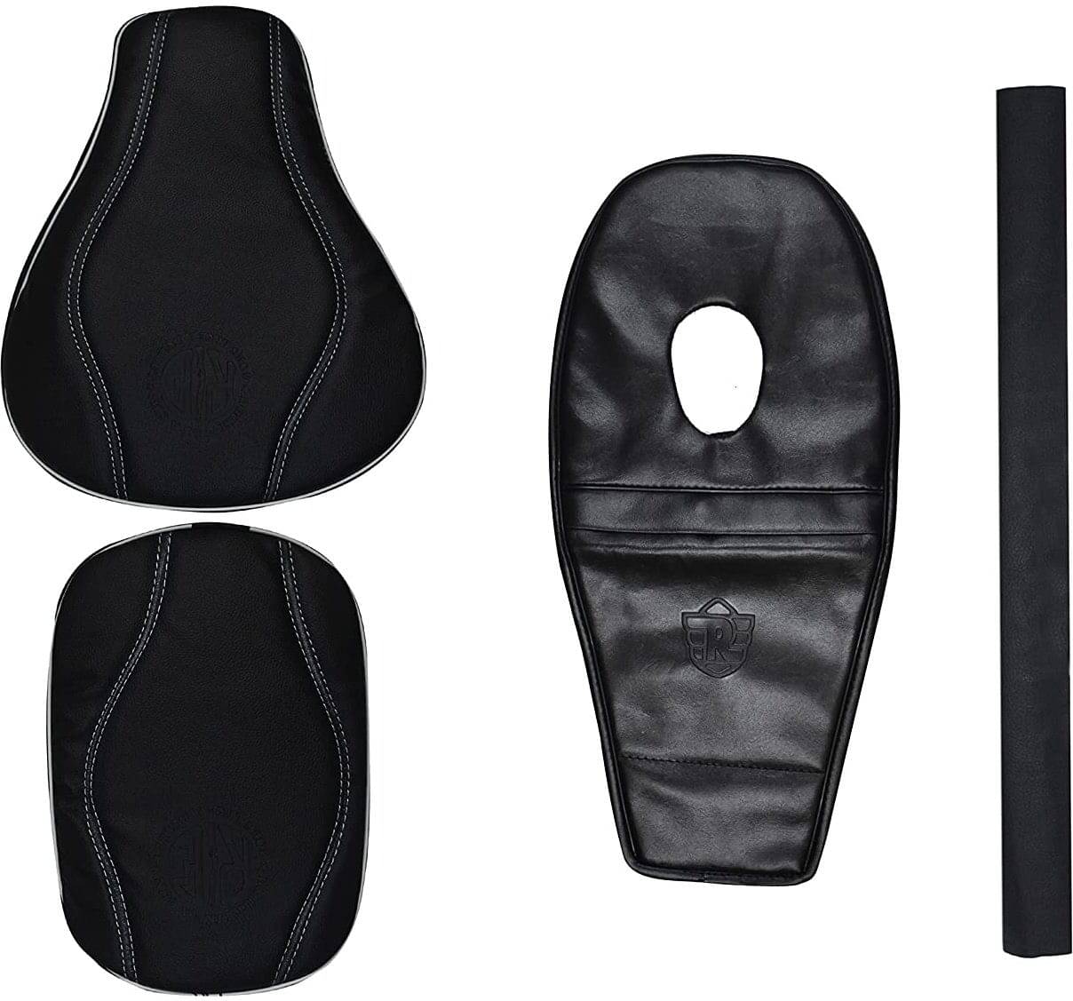     			KOHLI BULLET ACCESSORIES Bullet Very Stylish Black Seat Cover with Tank Cover +Back Rest Foam Combo Set for Royal Enfield Classic 350/500cc