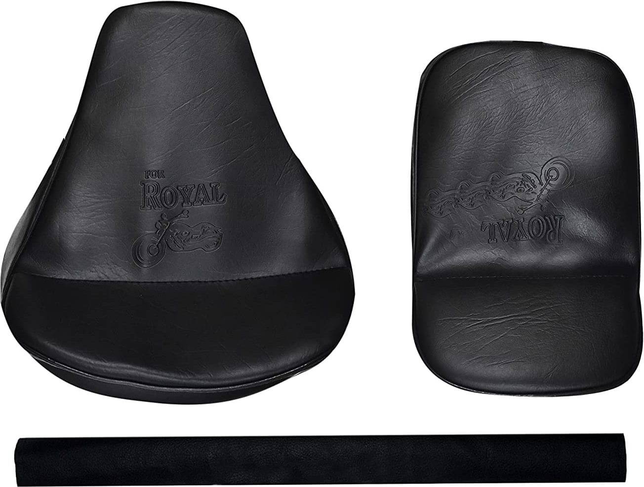     			KOHLI BULLET ACCESSORIES Pure Bullet Black Seat Cover with Back Rest Foam Combo Set for Royal Enfield Classic 350/500cc