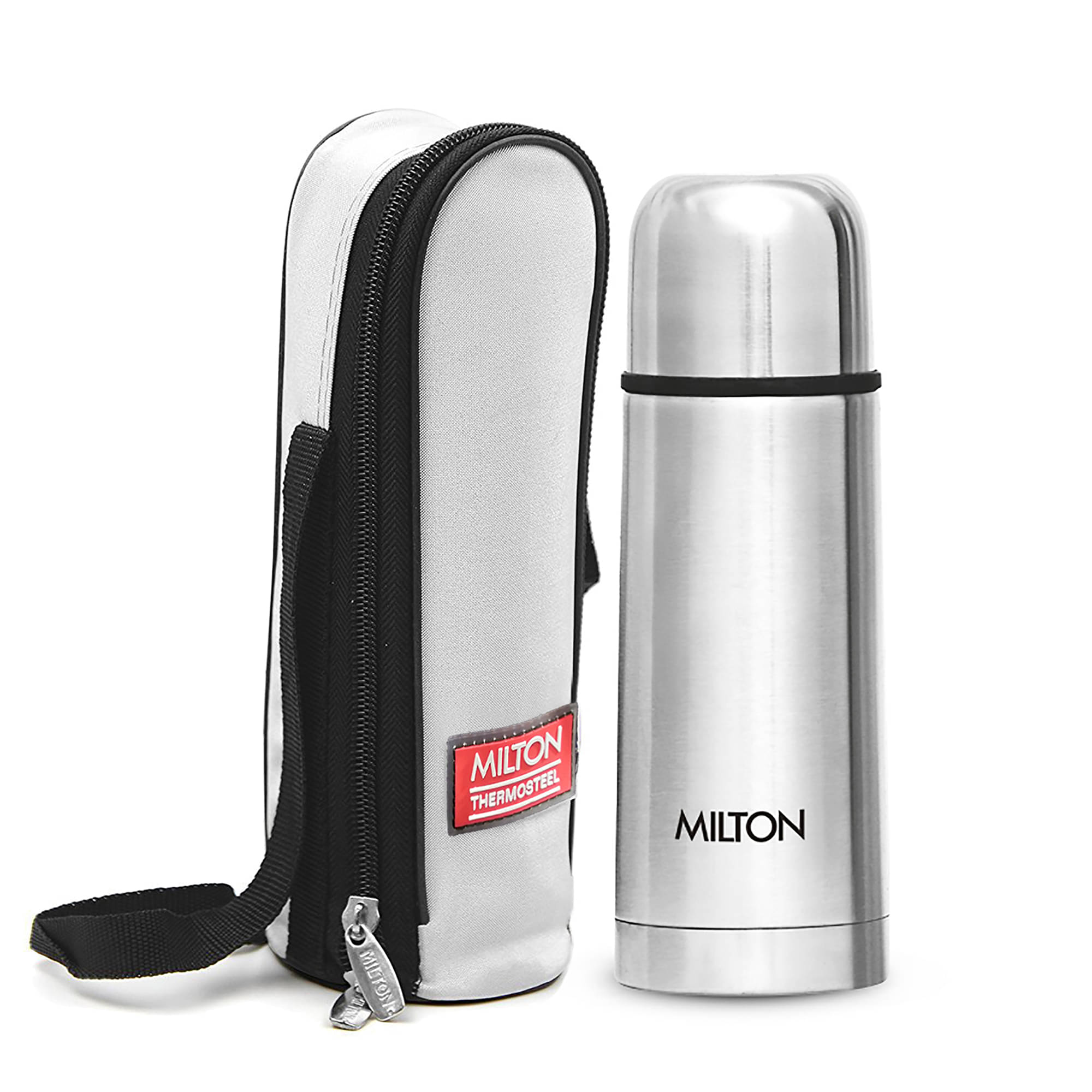 Milton Plain Lid 350 Thermosteel 24 Hours Hot and Cold Water Bottle, 350 ml, Silver Milton Plain Lid 350 Thermosteel 24 Hours Hot and Cold Water Bottle, 350 ml, Silver