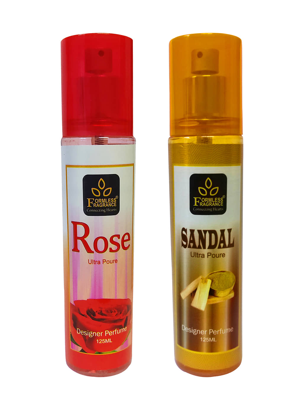 Rose 125ml perfume 1pc. and sandal 125ml perfume 1pc.