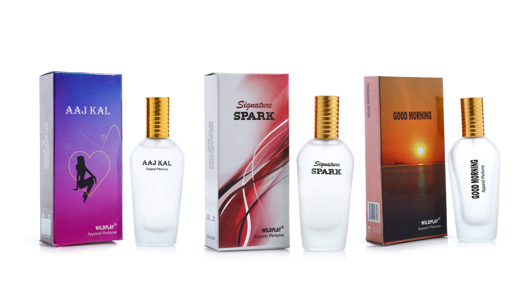     			Wildplay Signature Spark 25ml ,Good Morning 25ml and Aajkal 25ml Perfume (1+1+1)