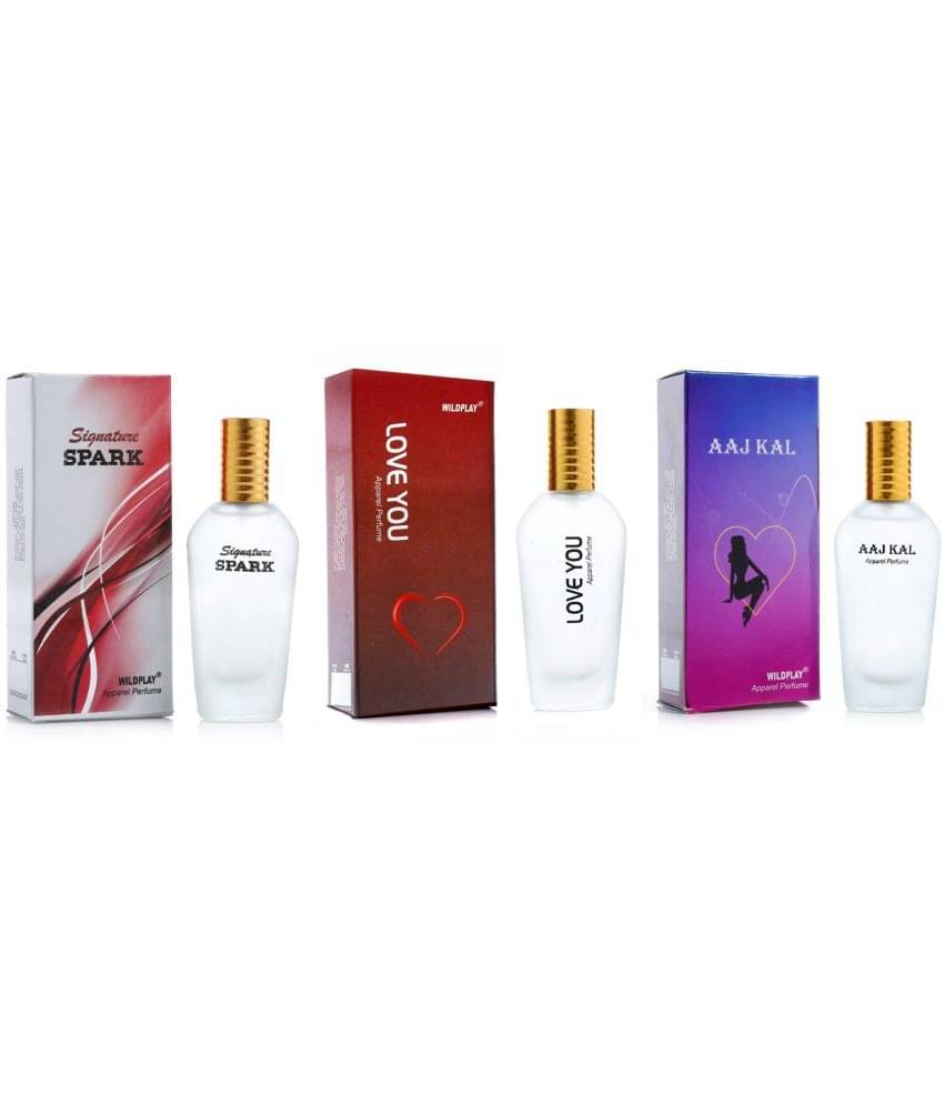     			Wildplay Signature Spark 25ml ,Love You 25ml and Aajkal 25ml perfumes (1+1+1)