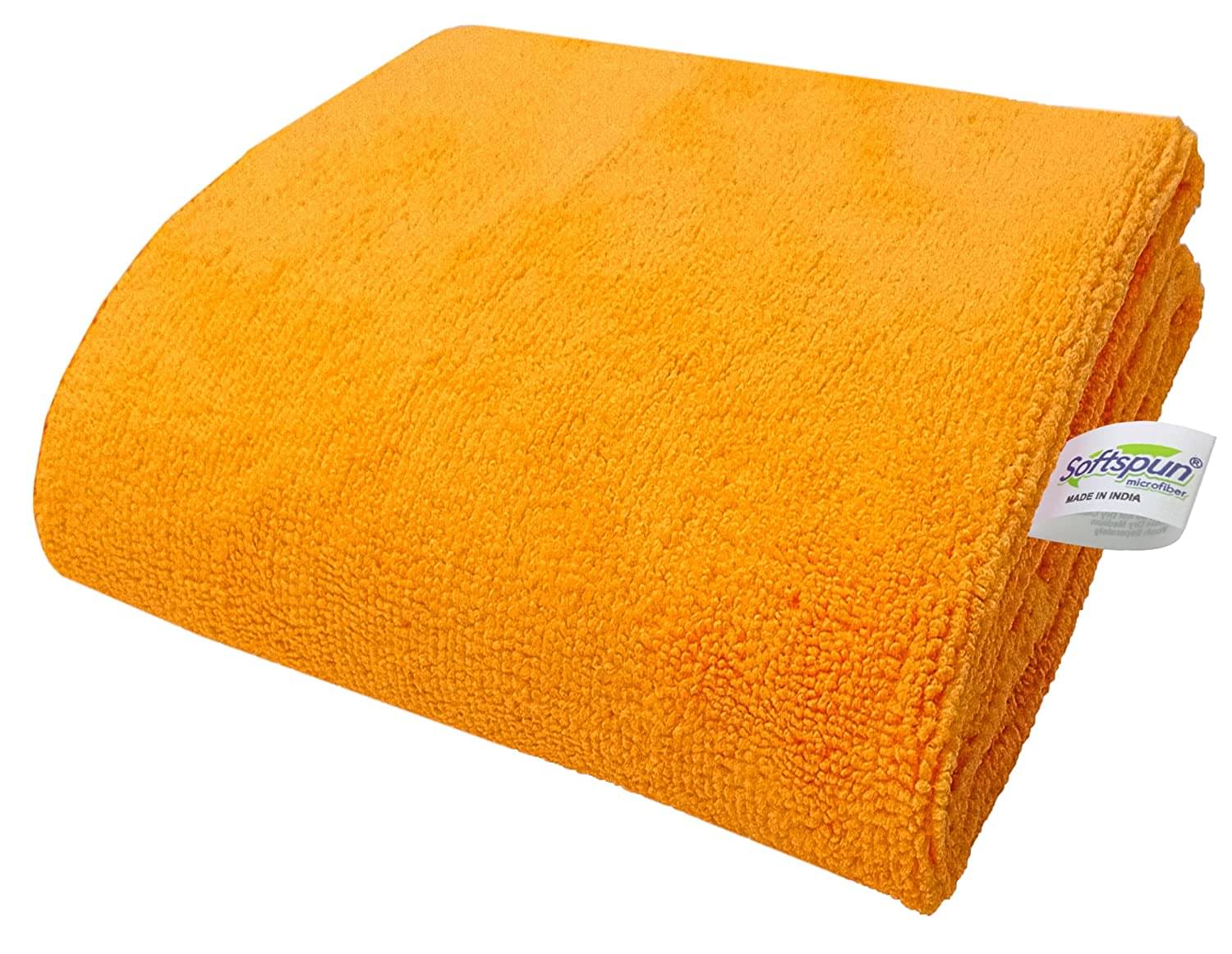     			SOFTSPUN Single Microfibre Bath + Hand + Face Towel Set Orange