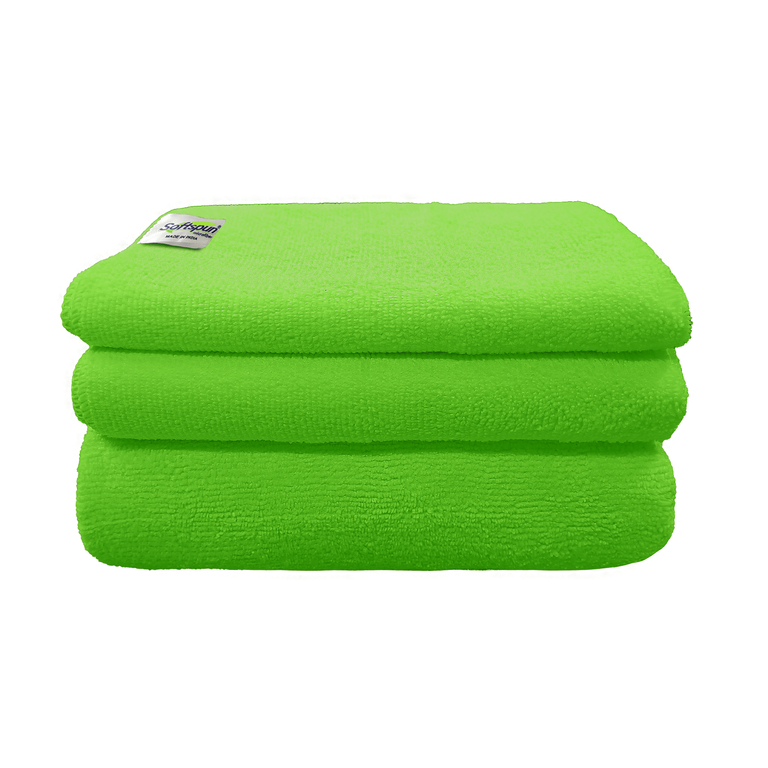 SOFTSPUN Single Microfibre Bath + Hand + Face Towel Set Green - Towels | Buy online on ZillyBuy