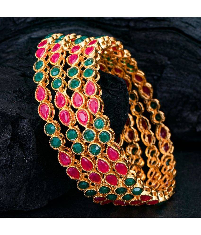 Sukkhi Desirable Gold Plated Bangle Set For Women (Set of 4) Sukkhi Desirable Gold Plated Bangle Set For Women (Set of 4)