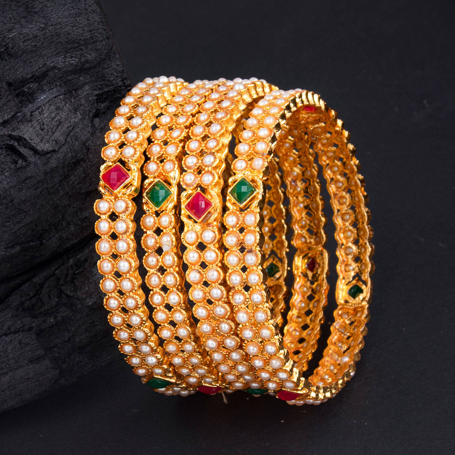 Sukkhi Graceful Gold Plated Bangle For Women (Set of 4) Sukkhi Graceful Gold Plated Bangle For Women (Set of 4)