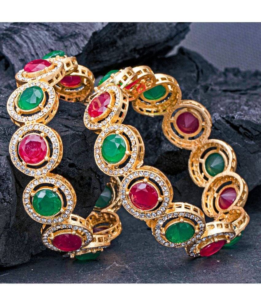 Sukkhi Graceful Gold Plated Bangle Set For Women (Set of 2) Sukkhi Graceful Gold Plated Bangle Set For Women (Set of 2)