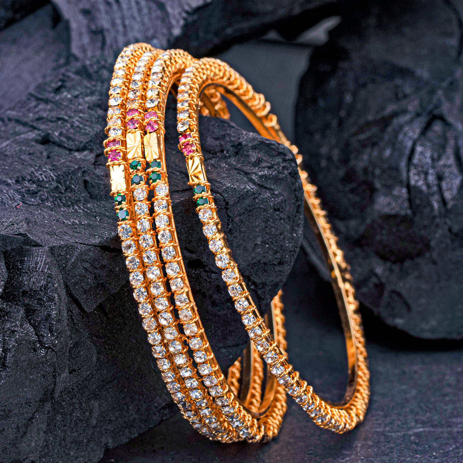     			Sukkhi Mesmerizing Gold Plated Bangle Set For Women (Set of 4)