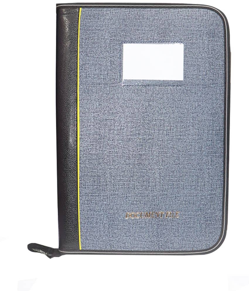 Kopila PU Leather Premium Document Bag File Folder Set of-1 (A4/FS) with 20 Leefs