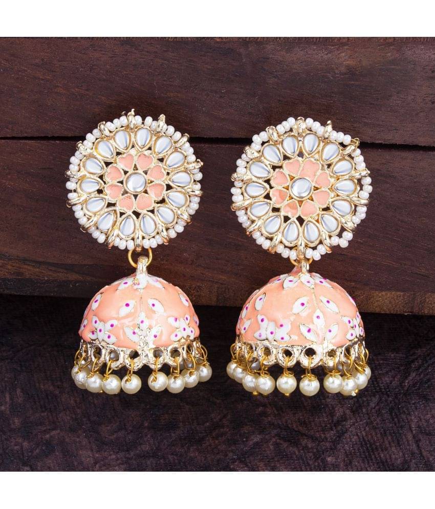     			Sukkhi Angelic Floral Gold Plated Jumaki Earring For Women