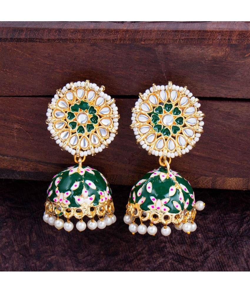     			Sukkhi Attractive Floral Gold Plated Jumaki Earring For Women