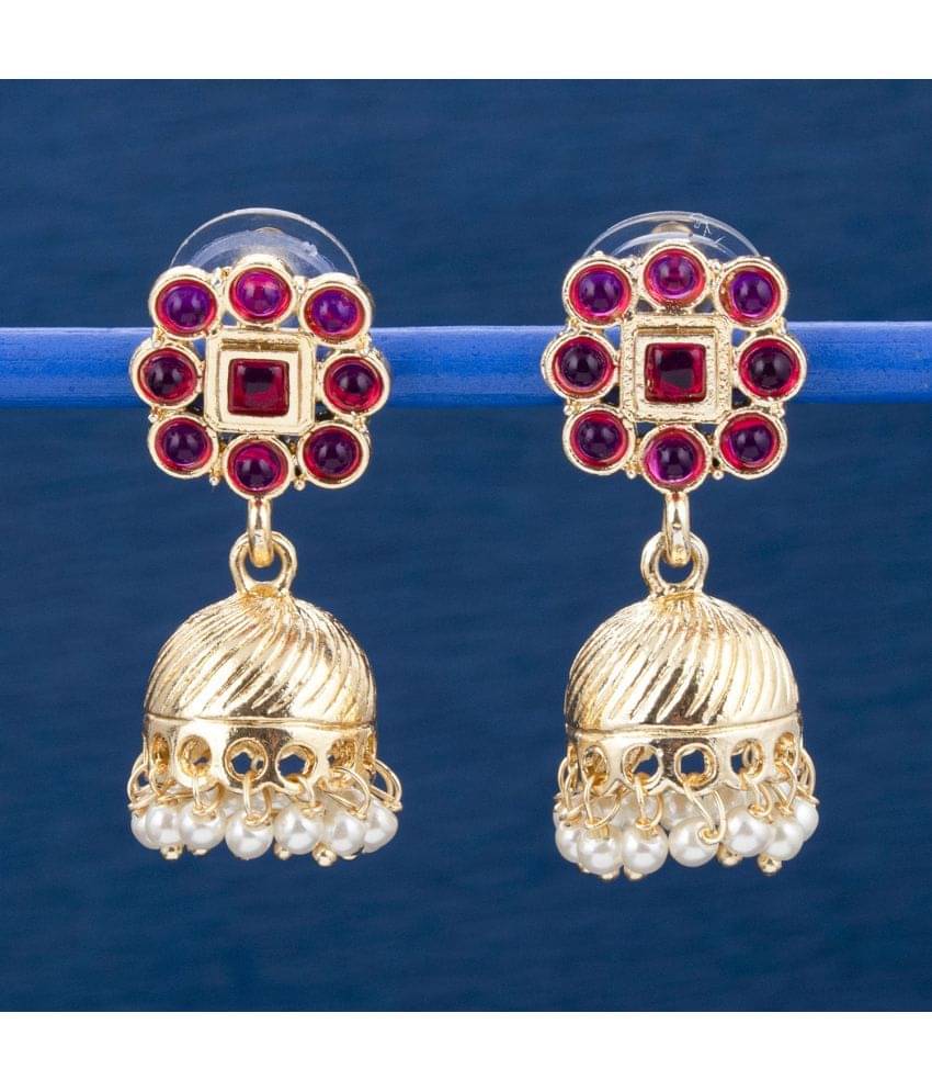     			Sukkhi Charming Gold Plated Floral Jumaki Earring For Women
