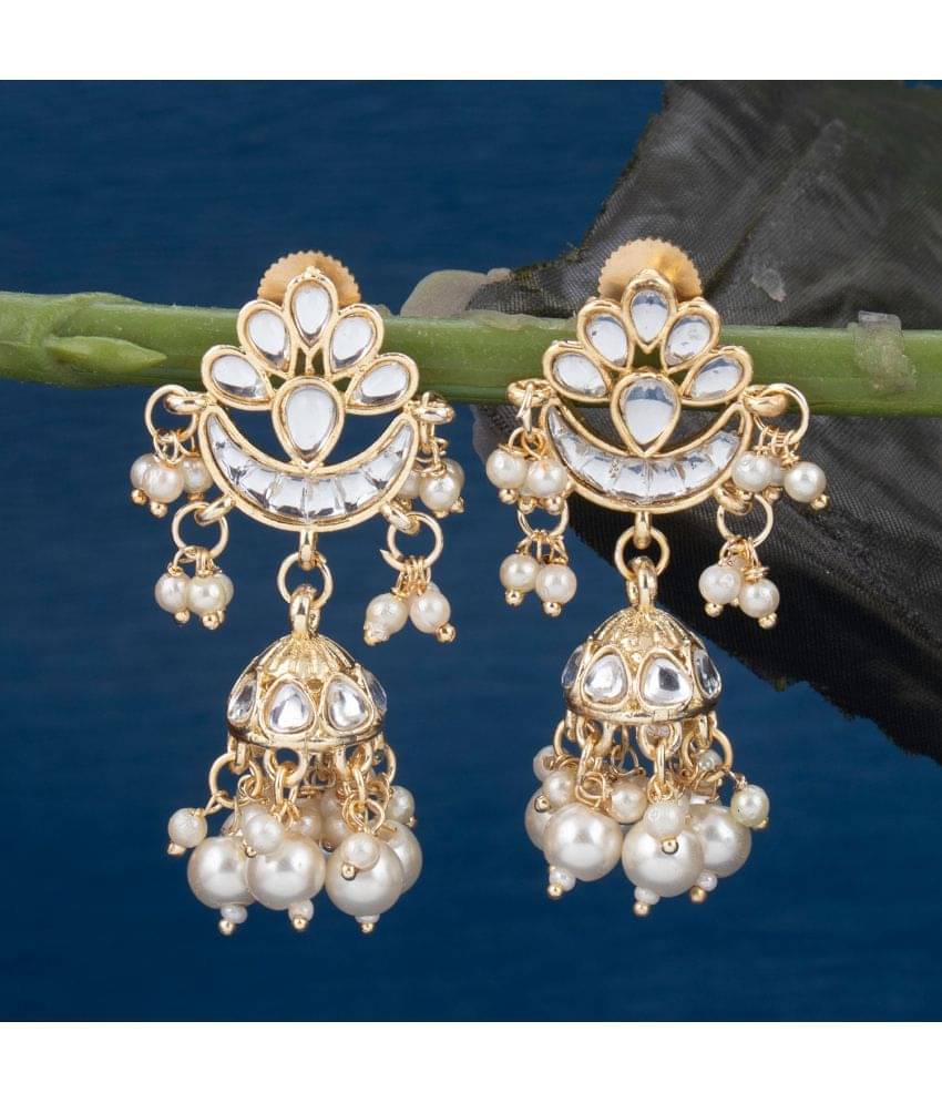     			Sukkhi Enchanting Gold Plated Floral Jumaki Earring For Women