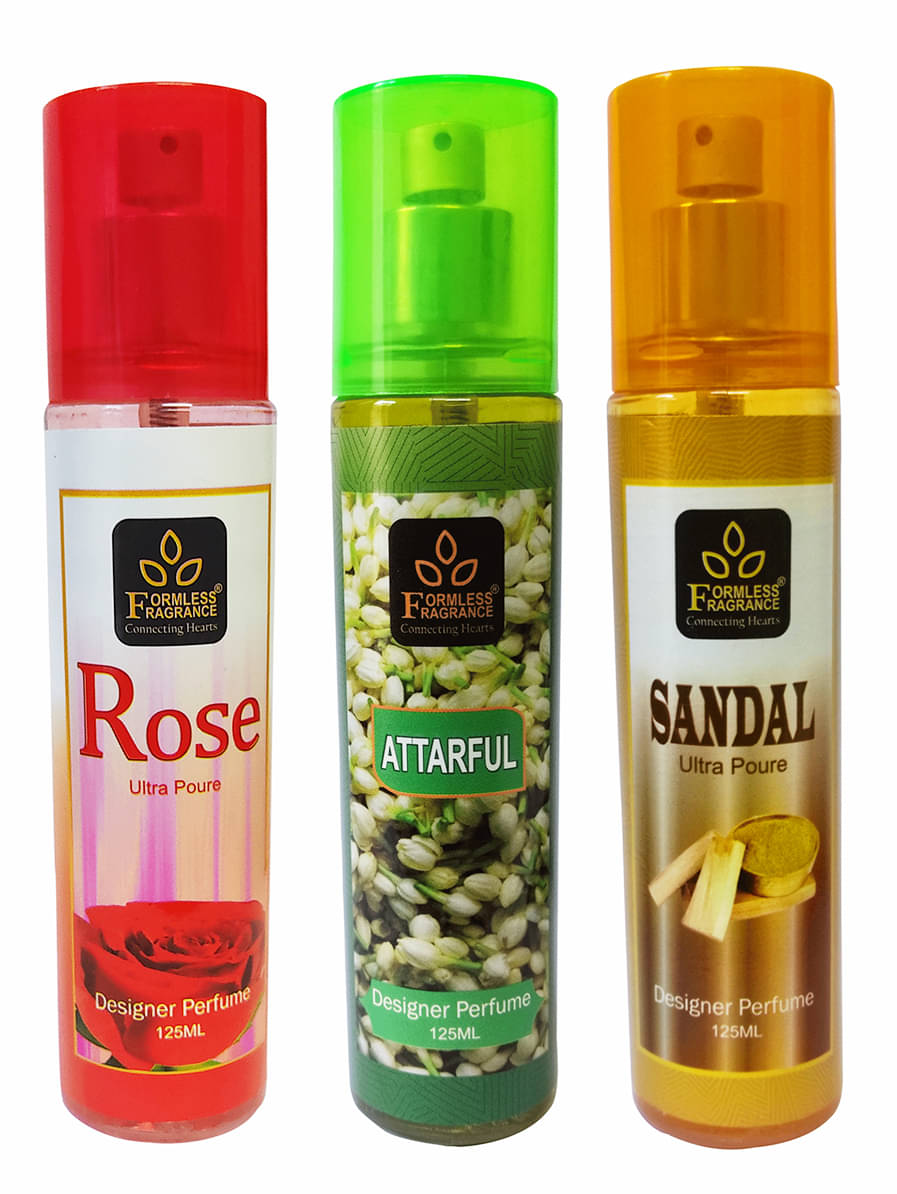     			Formless Set of 3 Rose,Sandal and Attarful 125ml Each Perfumes