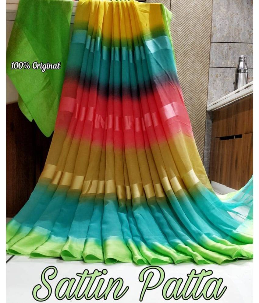 Sitanjali Georgette Printed Saree With Unstitched Blouse Piece ( Green ) Sitanjali Georgette Printed Saree With Unstitched Blouse Piece ( Green )