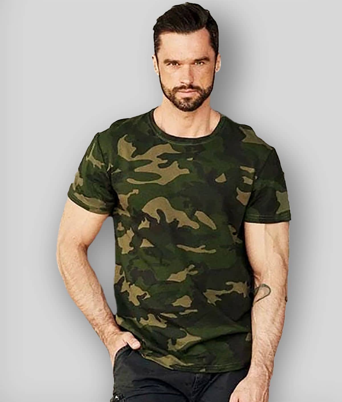 Leotude Pack of 1 Cotton Regular Fit Men's T-Shirt ( Green )