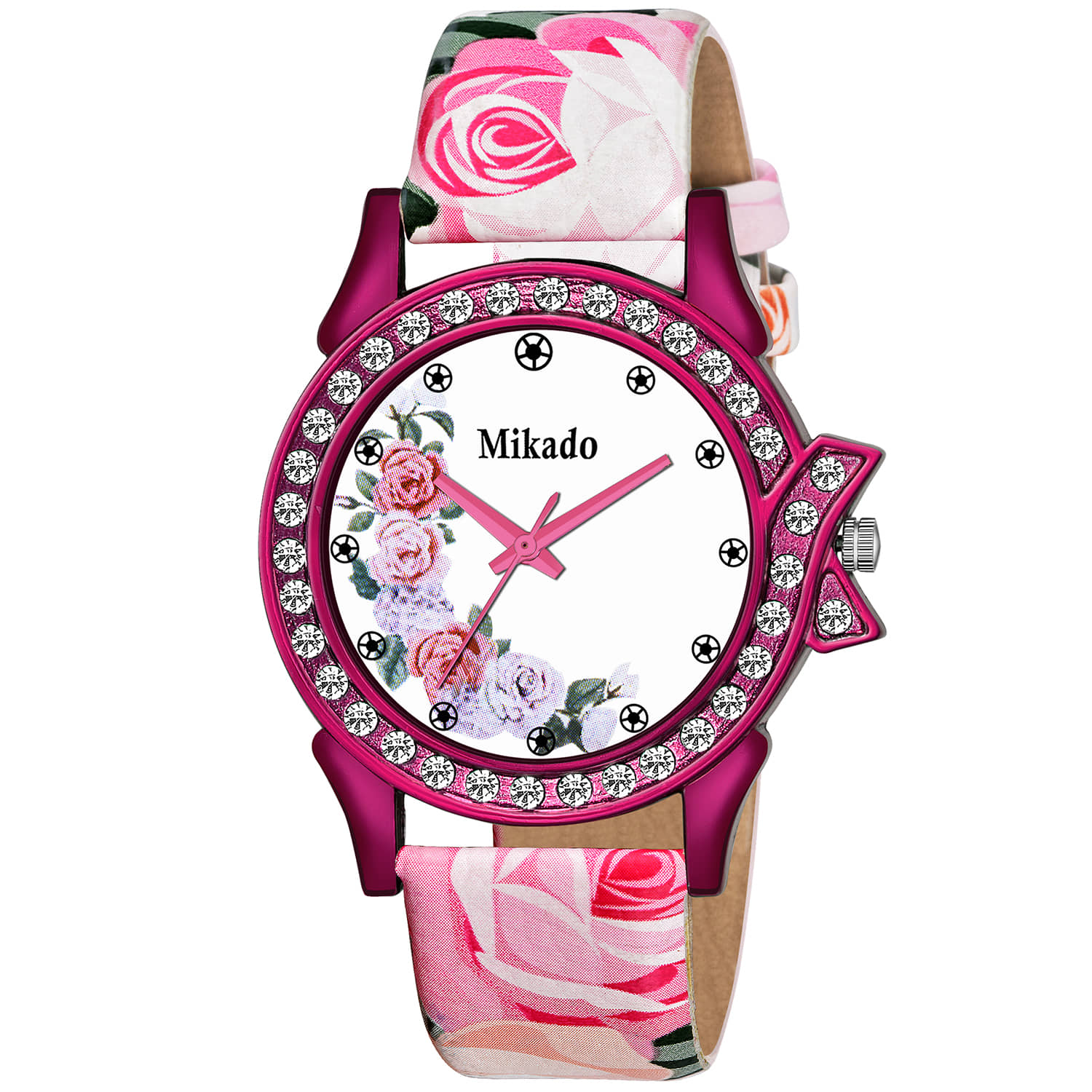 Mikado Leather Round Womens Watch