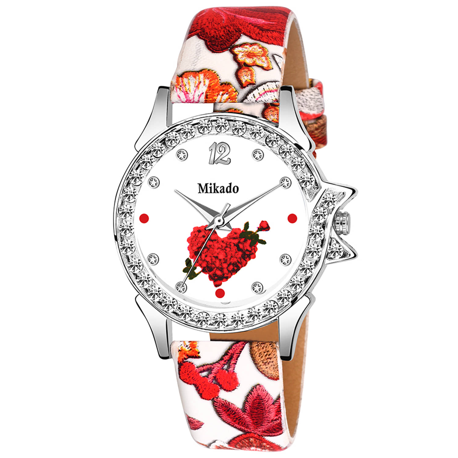 Mikado Leather Round Womens Watch