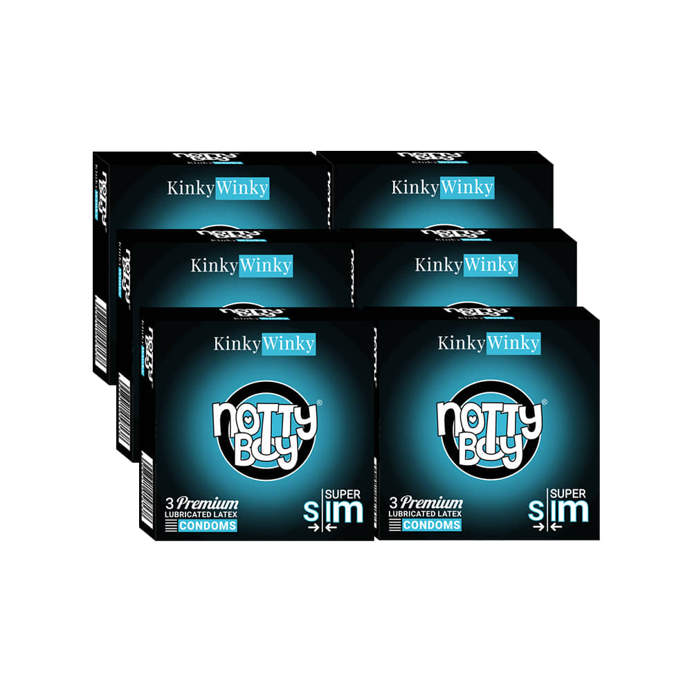NottyBoy Extra Slim Ultra Thin Condoms Combo Pack - 6x 3 Pcs