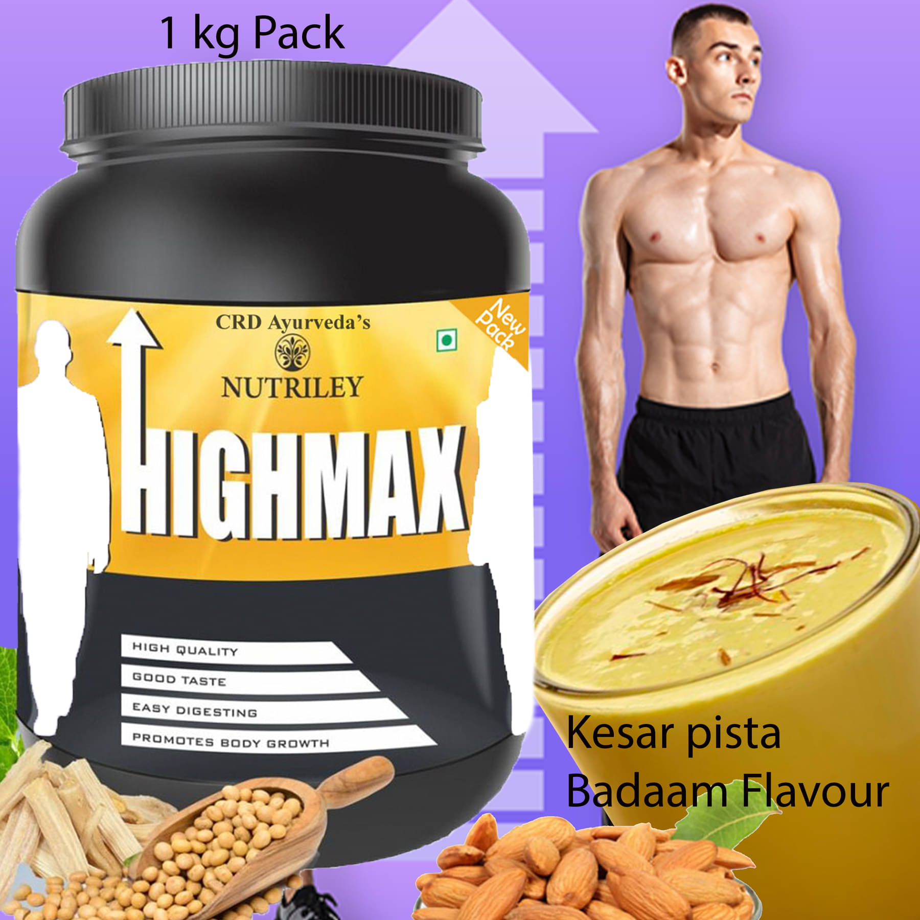     			Nutriley Highmax Height Increasing powder for Height Gain 1 kg