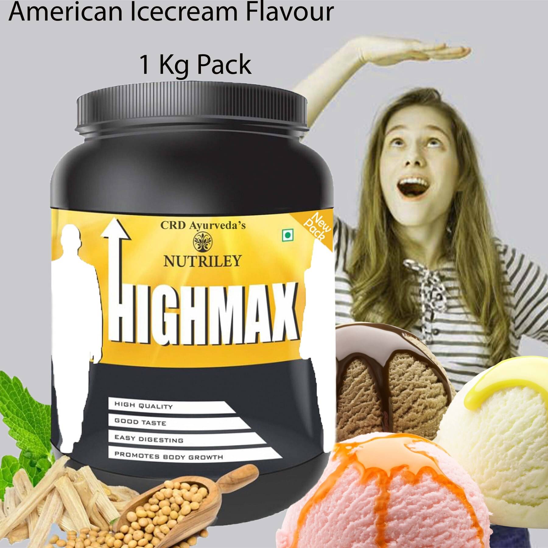 Nutriley Highmax Height & Weight Increasing Supplement 1 kg Nutriley Highmax Height & Weight Increasing Supplement 1 kg