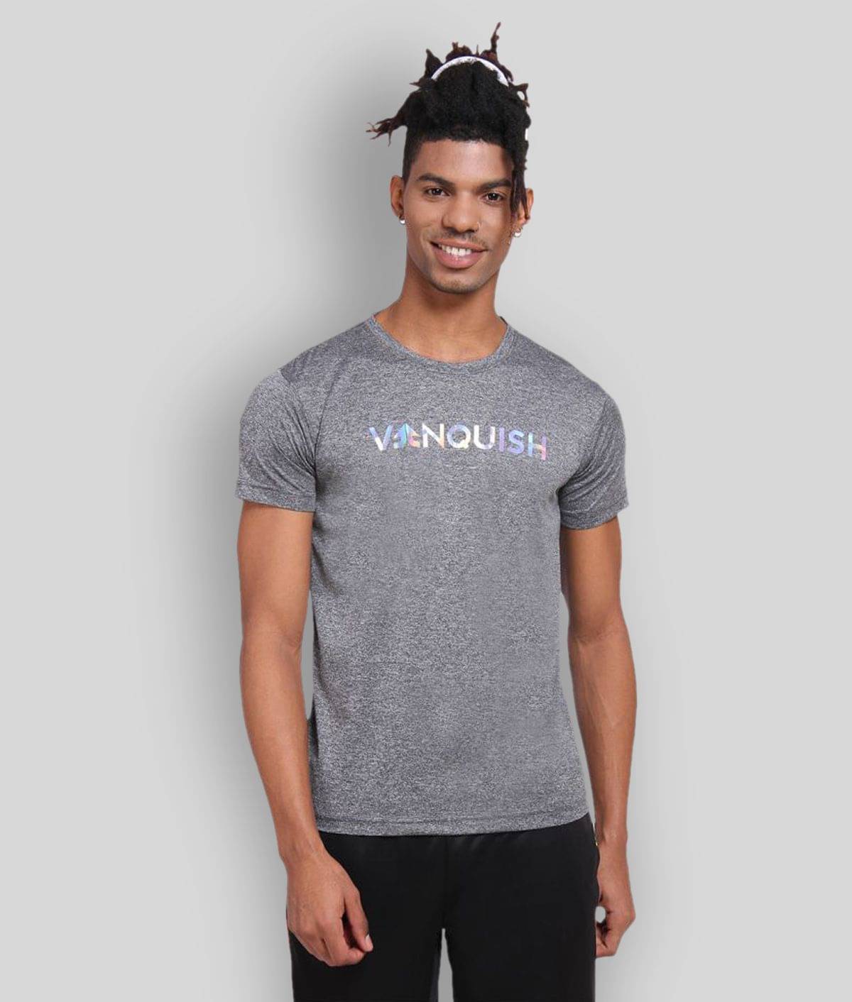 OFF LIMITS Pack of 1 Polyester Regular Fit Men's T-Shirt ( Grey ) OFF LIMITS Pack of 1 Polyester Regular Fit Men's T-Shirt ( Grey )