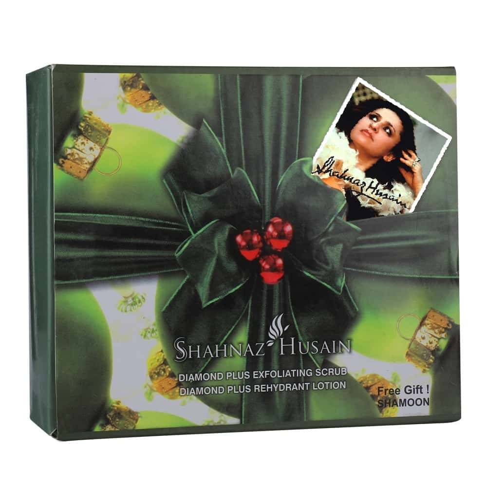     			Shahnaz Husain Diamond Plus Kit-A (Scrub+Lotion+Shamoon) - 40 gm + 40 gm + 100 ml