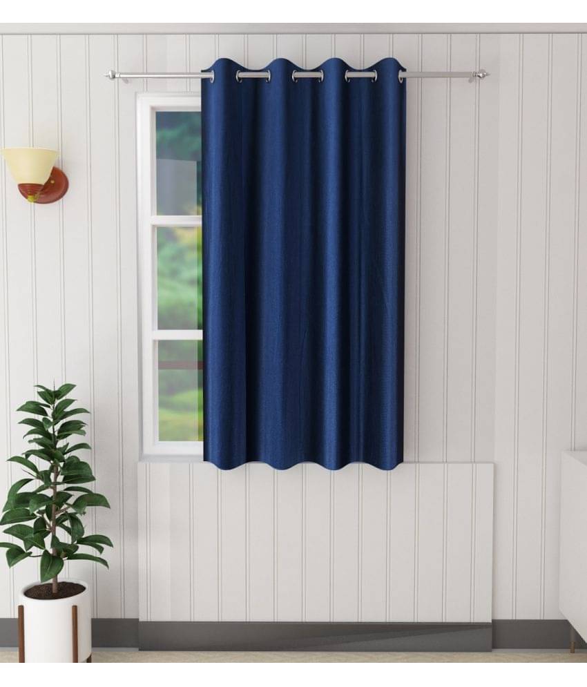Tanishka Fabs Solid Semi-Transparent Eyelet Door Curtain 7 ft Single -Navy Blue Tanishka Fabs Solid Semi-Transparent Eyelet Door Curtain 7 ft Single -Navy Blue