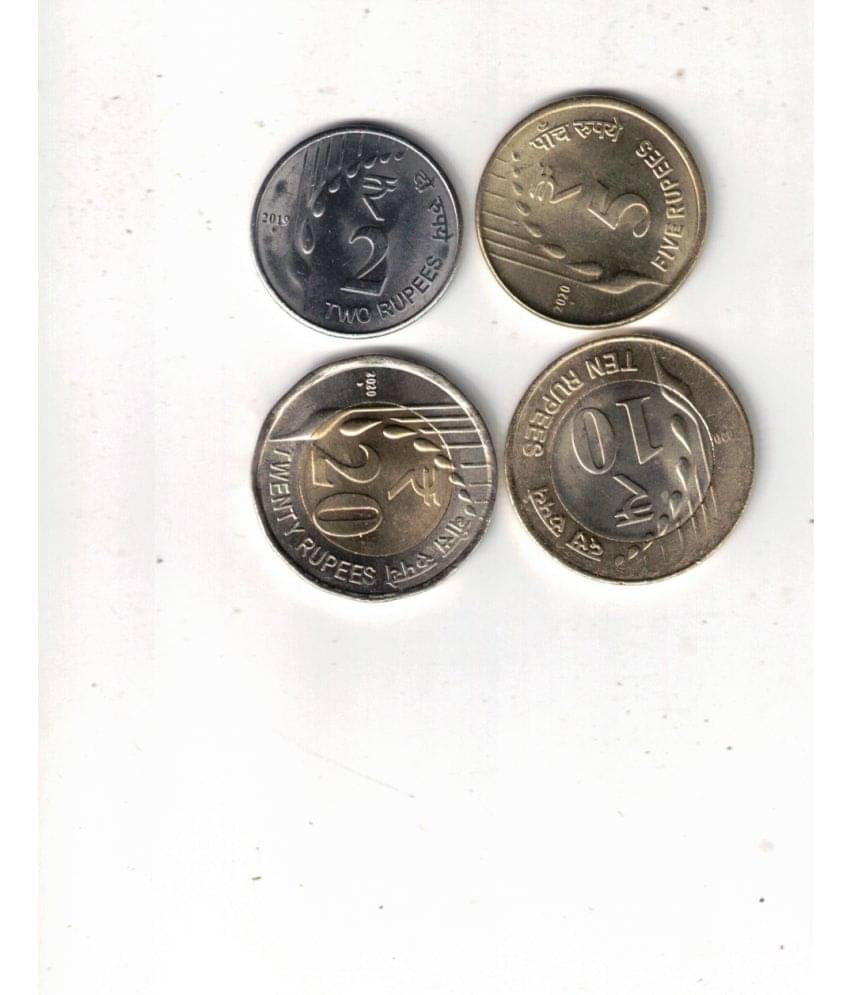     			2019-4 PCS SET 2RS 5RS 10RS AND20 RS UNC NEW DISIGN SEE PHOTO