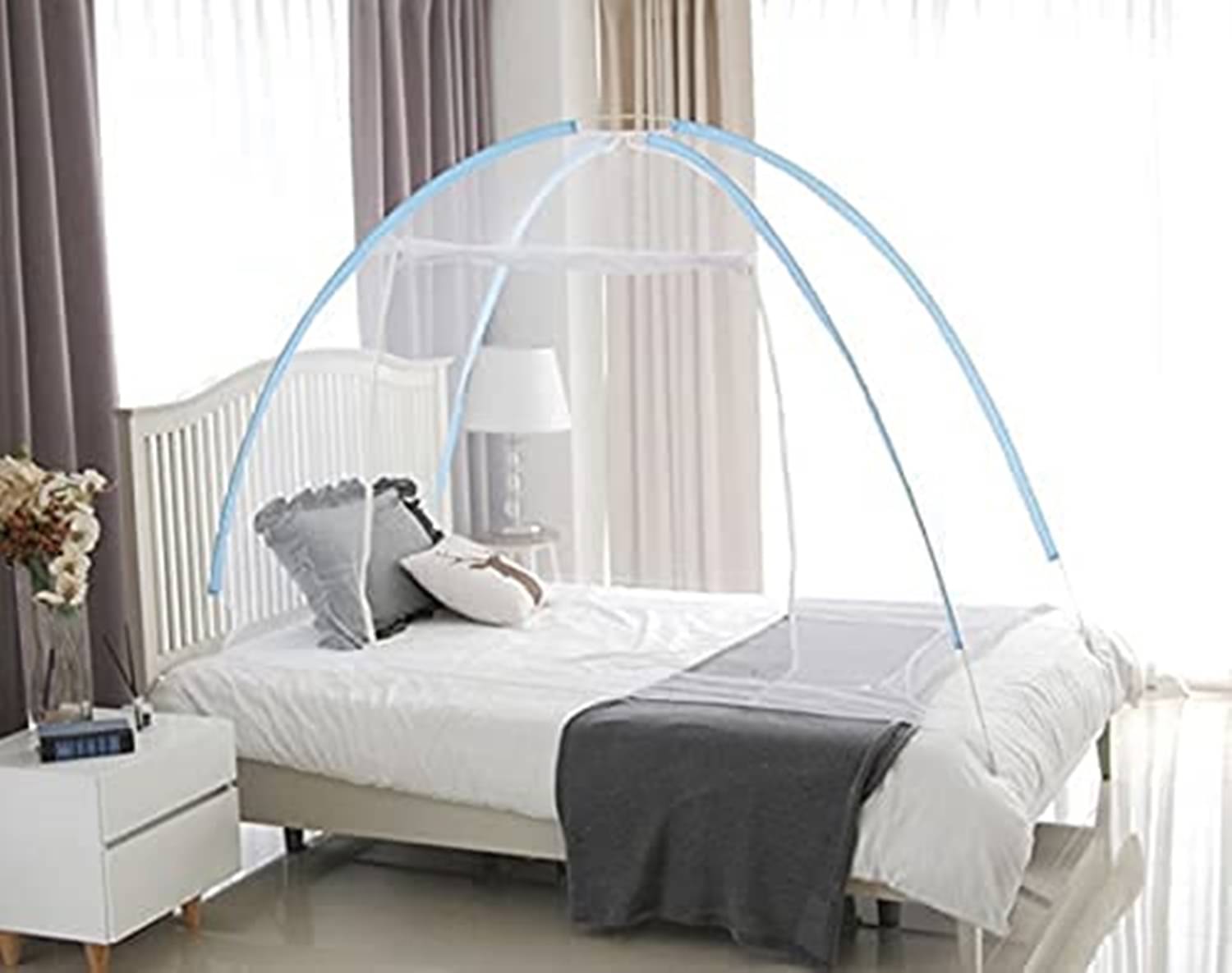 Classic Mosquito Net Single Blue Mosquito Net- Machardani Classic Mosquito Net Single Blue Mosquito Net- Machardani