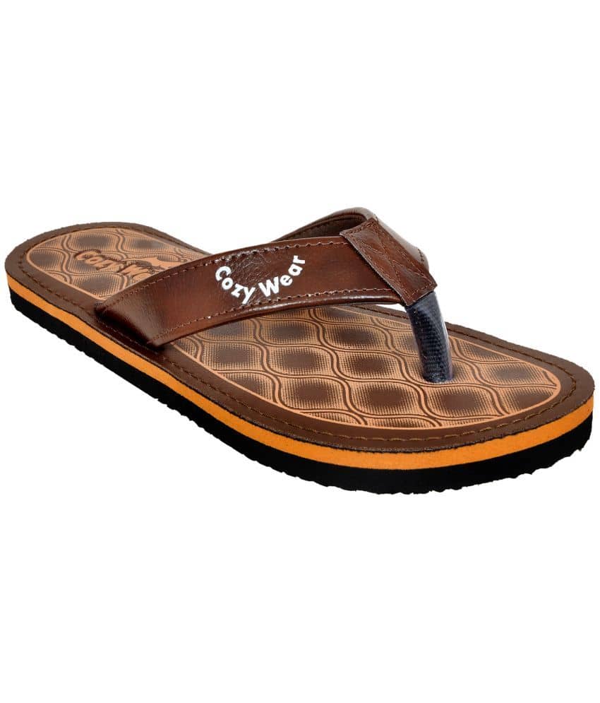 Cozy Wear Brown Thong Flip Flop