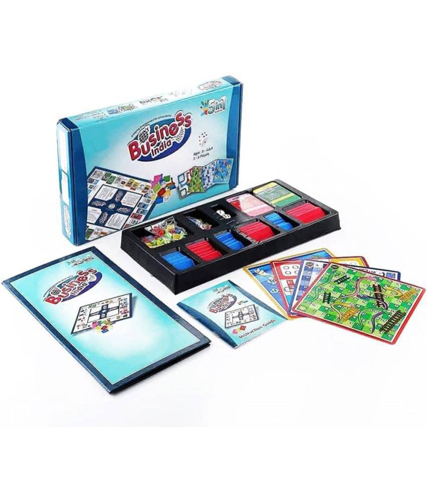     			Fratelli Business 5 in 1 Dlx Game with Plastic Money Coins for Young Businessmen to Learn Trading and Other Systems of Buying and Selling, monopolize with Friends & Family