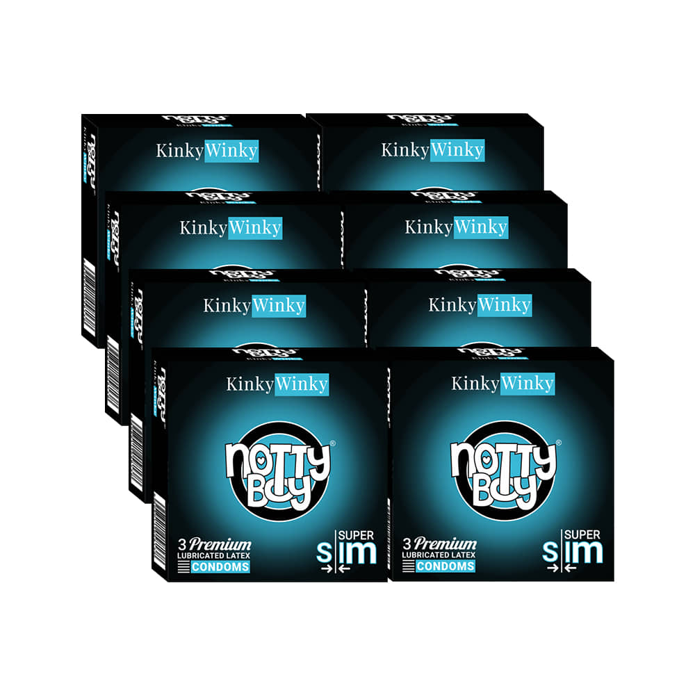 NottyBoy Super Slim Ultra Thin Extra Sensitive Condoms - (8 Pack, 24Pcs)